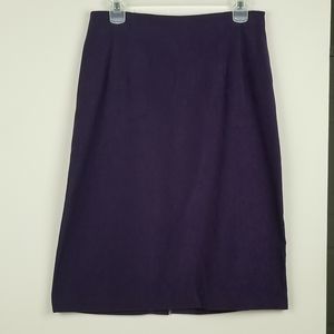 BRIGGS NY purple velvet pencil skirt